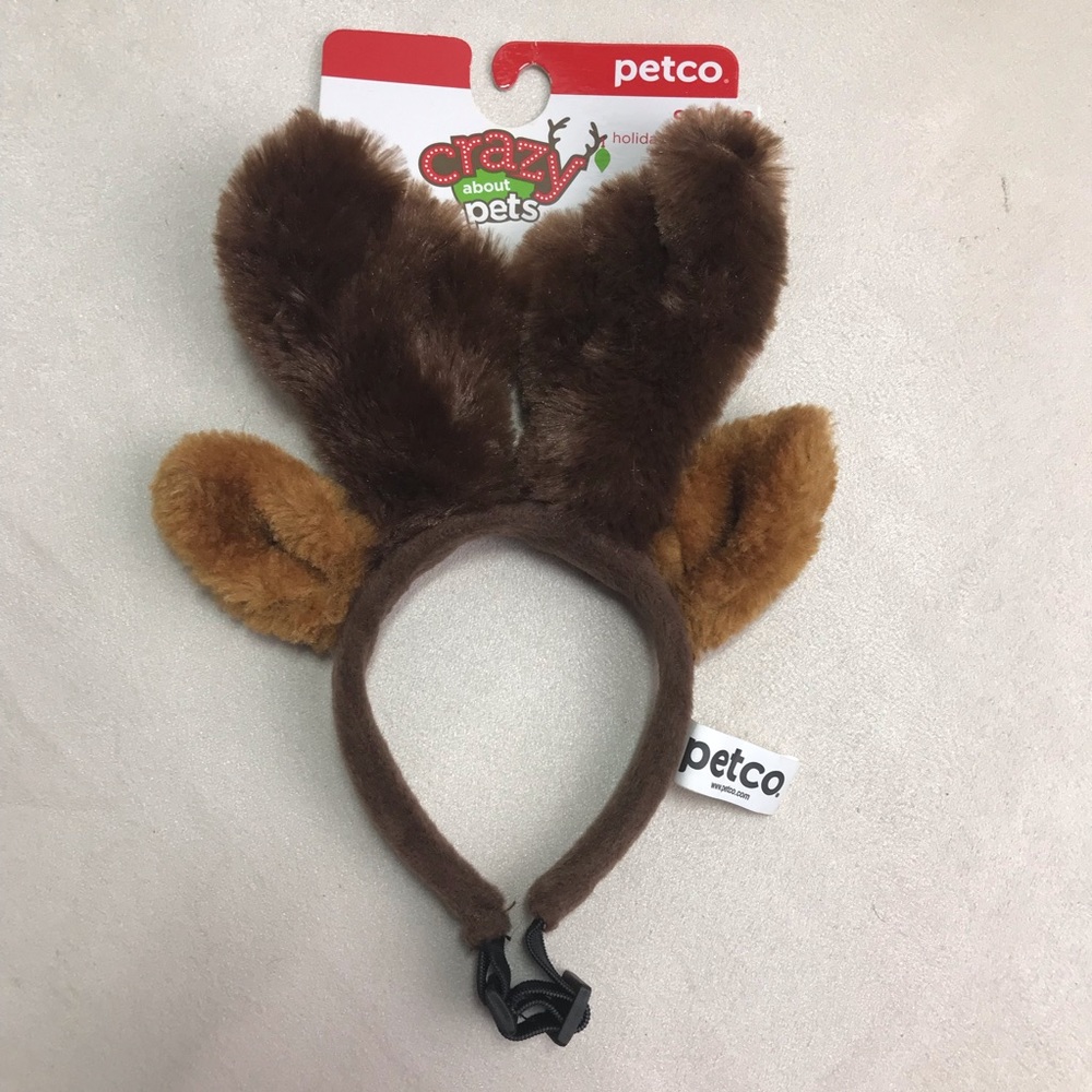 Reindeer Antlers Headband Dog Holiday Christmas